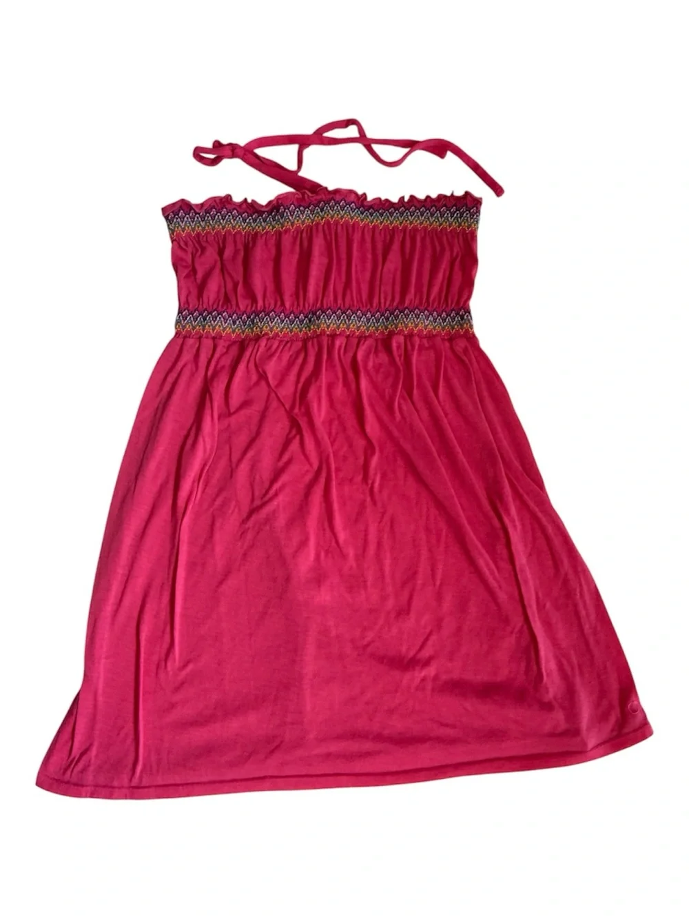 Vintage Y2K Op Ocean Pacific Convertible Smocked Embroidered Sundress Girls‎ L